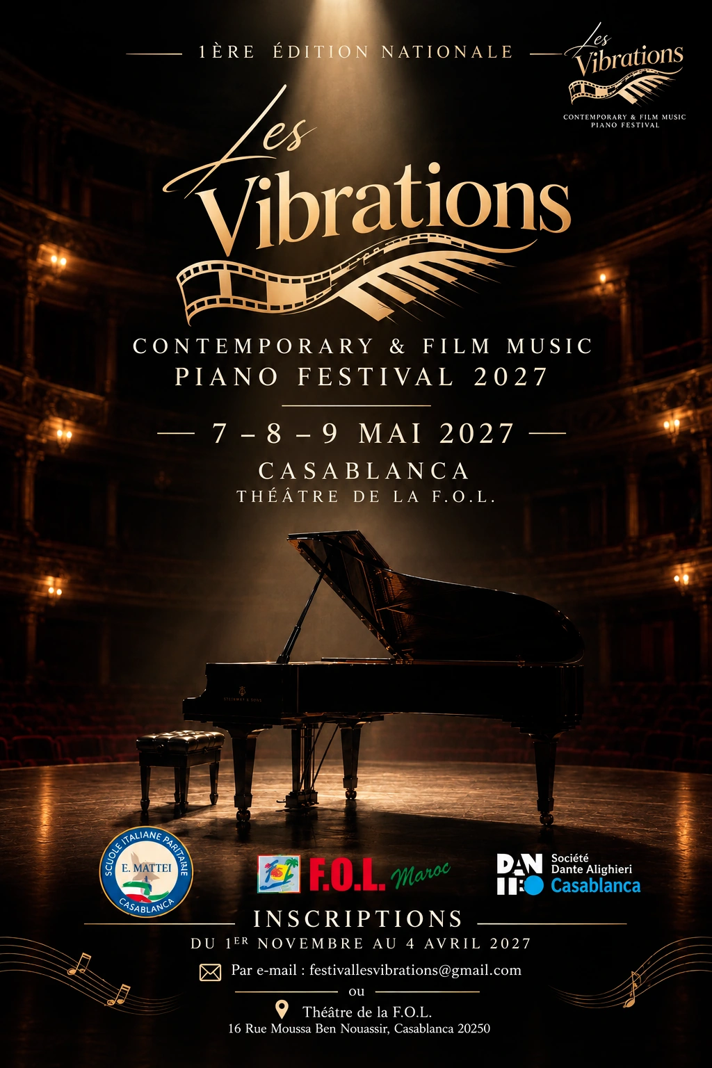 Les Vibrations 2027 — Contemporary Piano and Film Music Festival